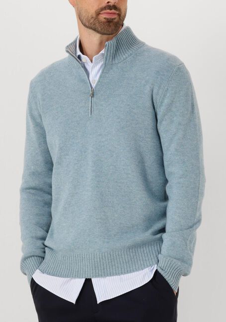 Blauwe GRAN SASSO Trui MOCK ZIP - large