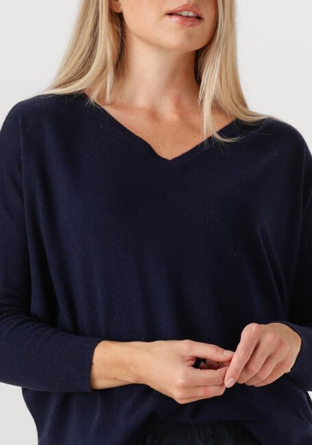 Donkerblauwe RESORT FINEST Trui V-NECK CAPE SWEATER - large