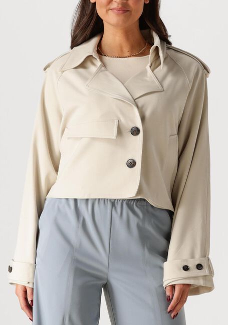 Beige GESTUZ Trenchcoats GZEDINA SHORT JACKET - large