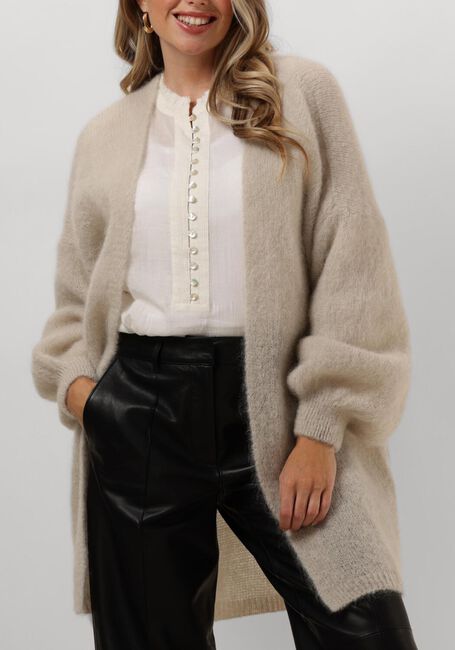 Beige AMERICAN DREAMS Vest LEE MIDI CARDIGAN - large