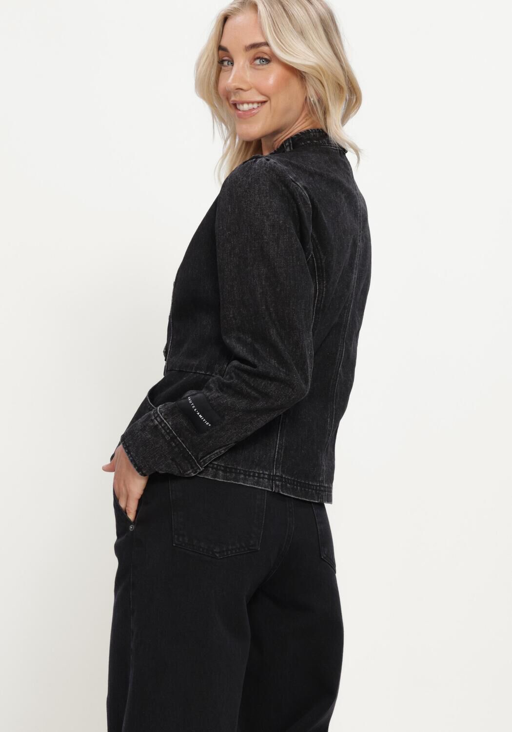 Grijze HAUTE L'AMITI&Eacute; Jack DENIM UNIFORM JACKET - large