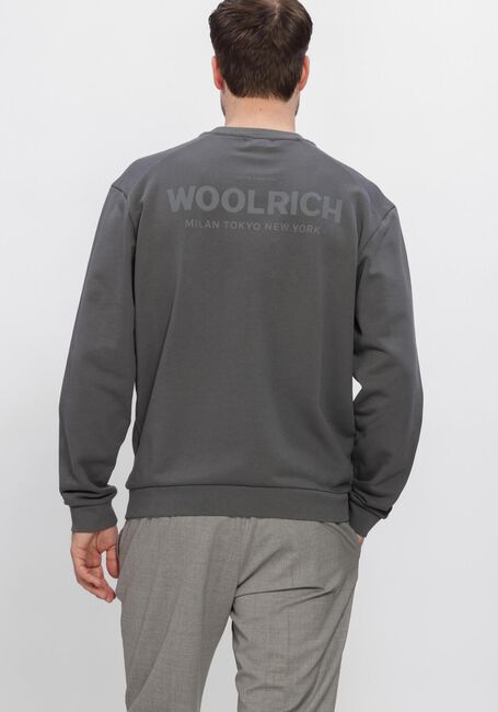Groene WOOLRICH Sweater MACRO LOGO CREWNECK - large