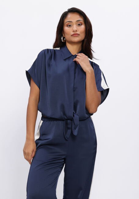 Donkerblauwe DANTE6 Blouses SIREN TIE KNOT SHIRT - large