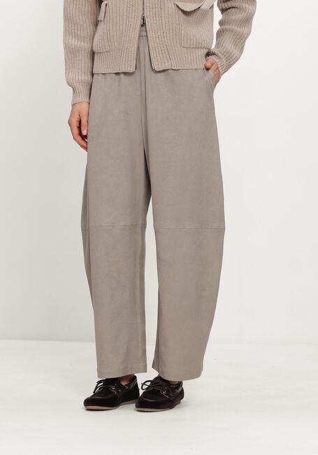Taupe FFC Wijde broek HOSE L&Auml;SSIG WILDLEDER - large