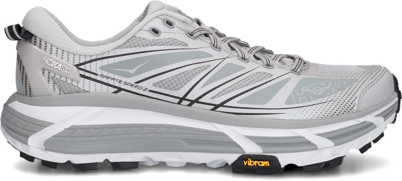 Hoka Lage Sneakers Heren Mafate Speed 2, Maat: 40 2/3, Materiaal: Leatherlook, Kleur: Grijs