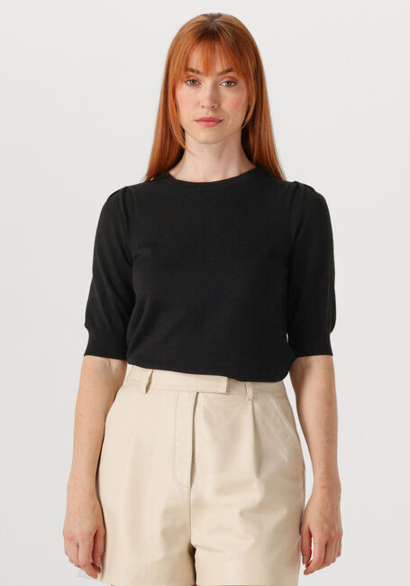 Zwarte SUMMUM Top SHORT SLEEVE SWEATER - large