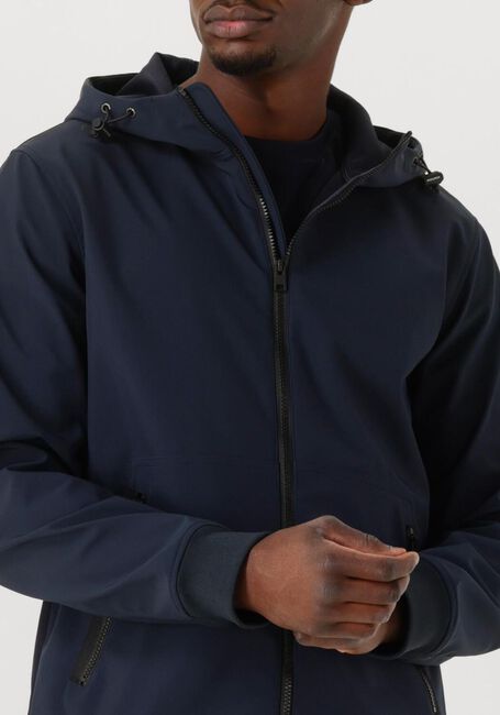 Donkerblauwe WOOLRICH Jack SOFTSHELL FULL ZIP HOODIE - large