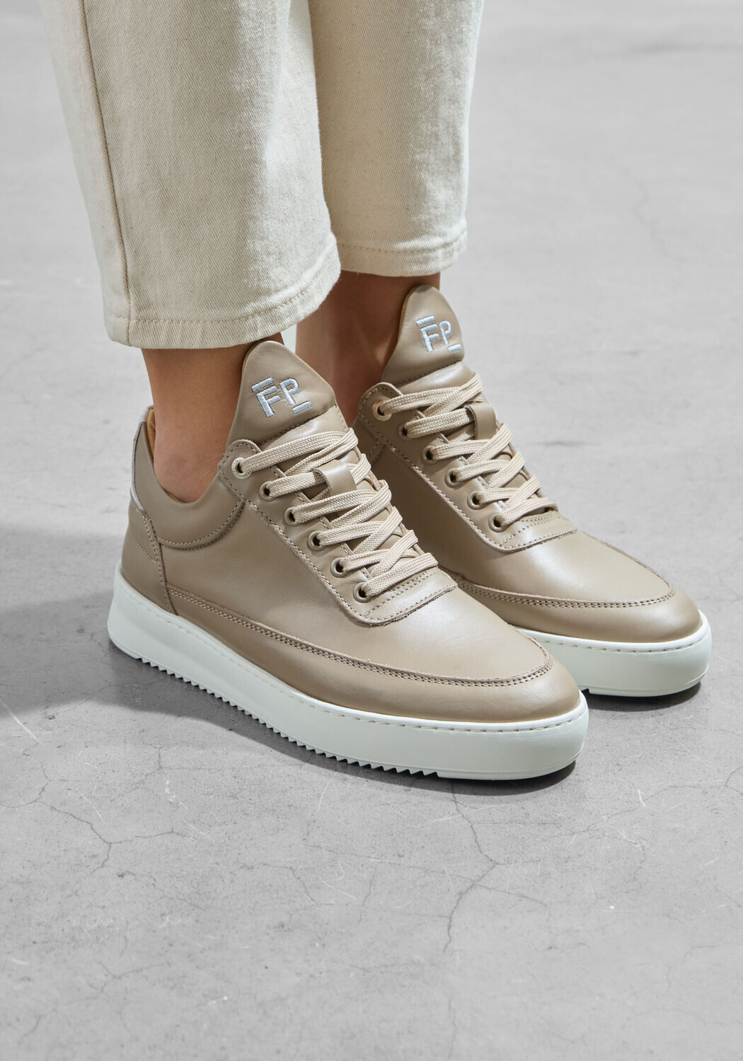 Taupe FILLING PIECES Sneakers LOW TOP ELEMENT - medium