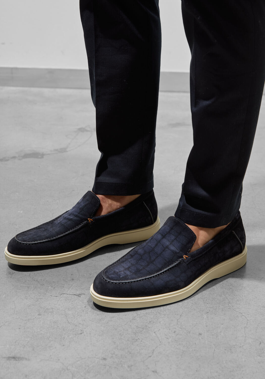 Blauwe SANTONI Instappers BOTANIST - medium