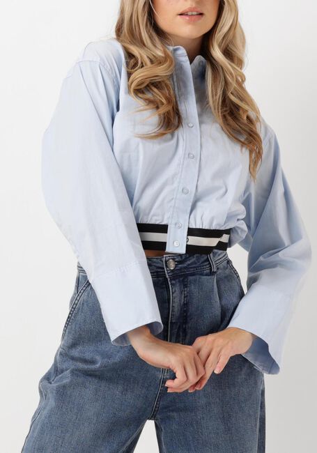 Blauwe CO'COUTURE Blouses COTTON CRISP LOGO CROP SHIRT - large