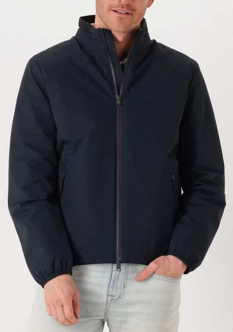 Donkerblauwe WOOLRICH Regenjas SAILING 2 LAYERS BOMBER - large