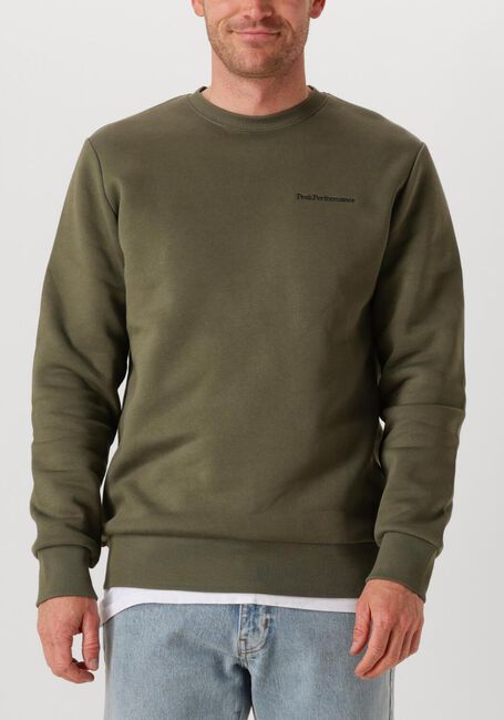 Groene PEAK PERFORMANCE Sweater ORIGINAL SMALL LOGO CREW MEN - large