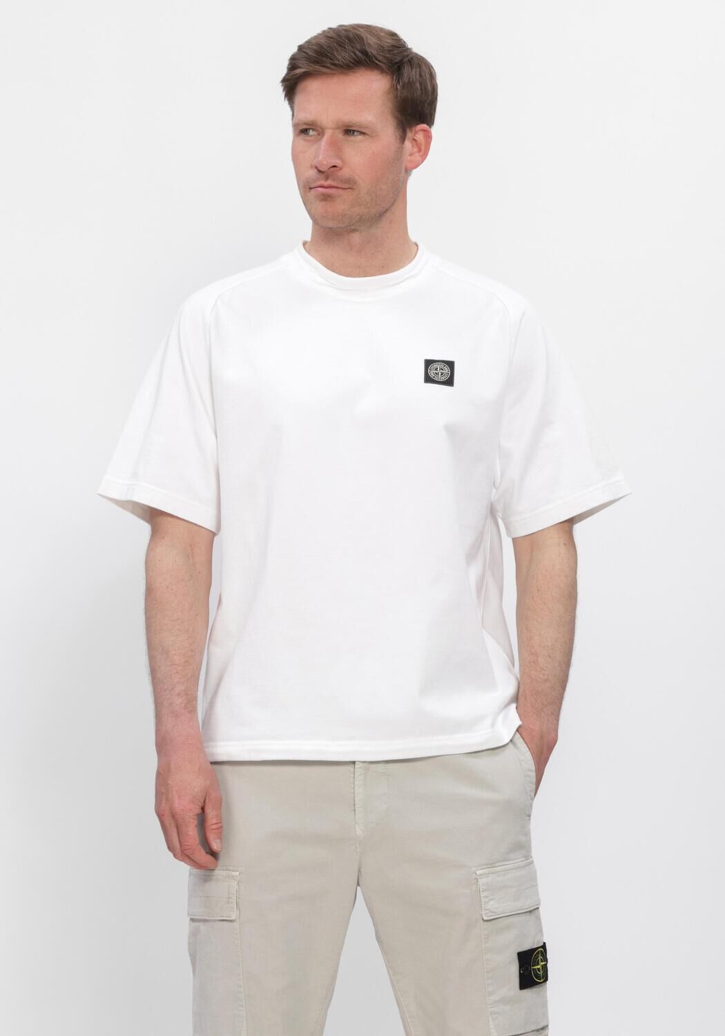 Witte STONE ISLAND T-shirt SWEATSHIRT S0B50 - large