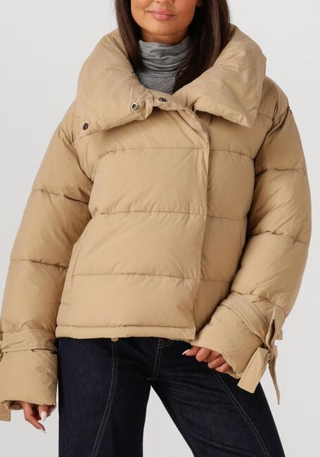 Beige CO'COUTURE Gewatteerde jas MEGAN CROPPED PUFFER JACKET - large