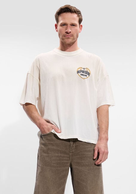 Gebroken wit REPRESENT Polo ANGEL BORDER T SHIRT - large