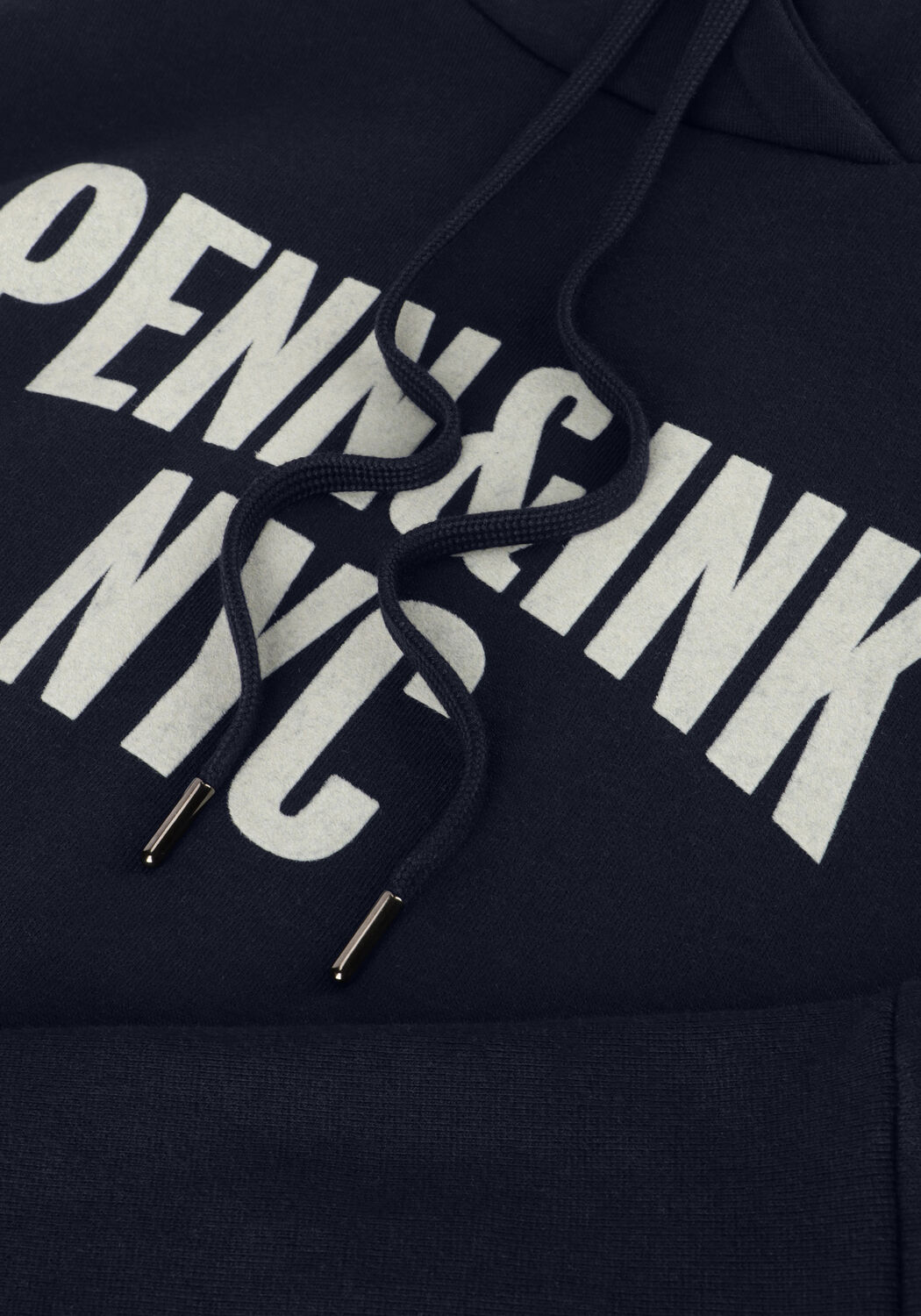 Blauwe PENN & INK Trui 110 HOODIE PRINT - large