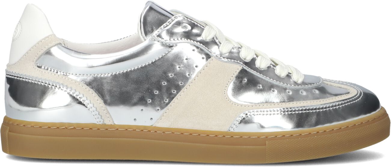 Floris van Bommel Lage Sneakers Dames Sfw-10096, Maat: 35, Materiaal: Lakleer, Kleur: Zilver