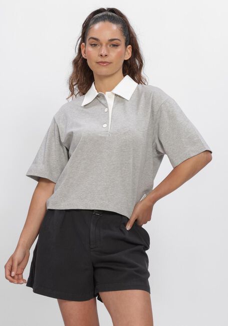 Grijze CLOSED Tops & T-shirts CROPPED RUGBY - large