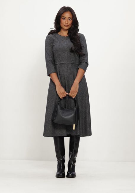 Donkergrijze LUISA CERANO Jurken MIDIKLEID AUS PUNTO-MILANO - large