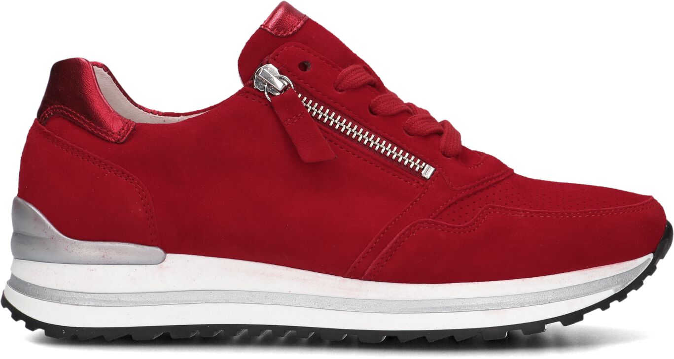 Gabor Lage Sneakers Dames 528, Maat: 41, Materiaal: Nubuck, Kleur: Rood