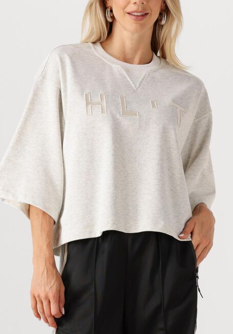 Lichtgrijze HAUTE L'AMITIÉ Top HLT SS LOGO SWEAT - large