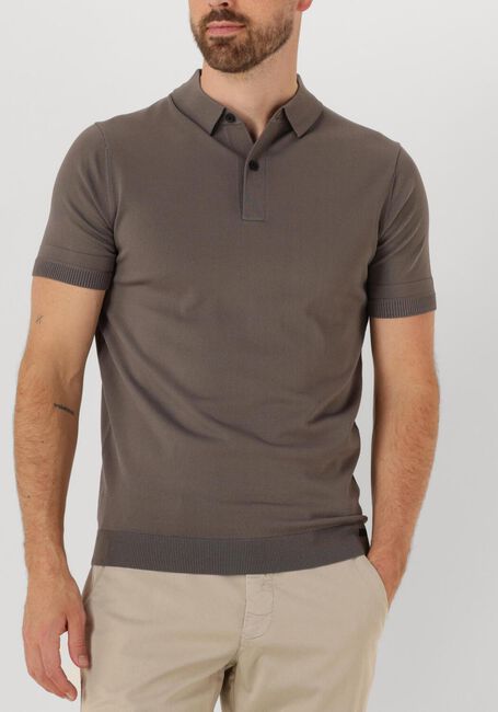 Grijze GENTI T-shirt POLO BUTTON SS K2046-1260 - large