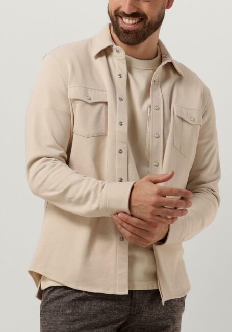 Beige PROFUOMO Casual overhemd OVERSHIRT WESTER - large