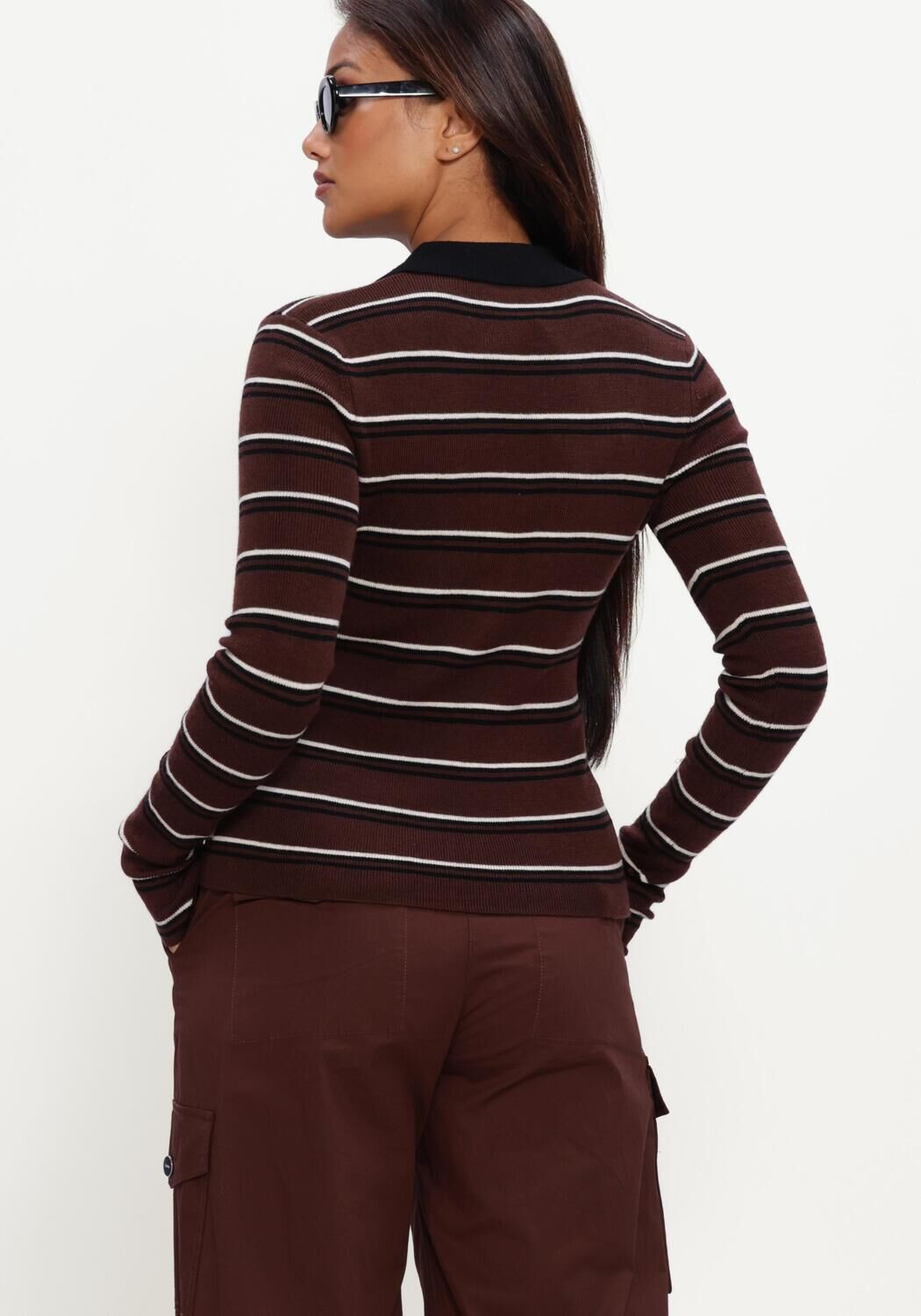 Multi GANNI Broeken MINI RIBBED MERINO POLO - large