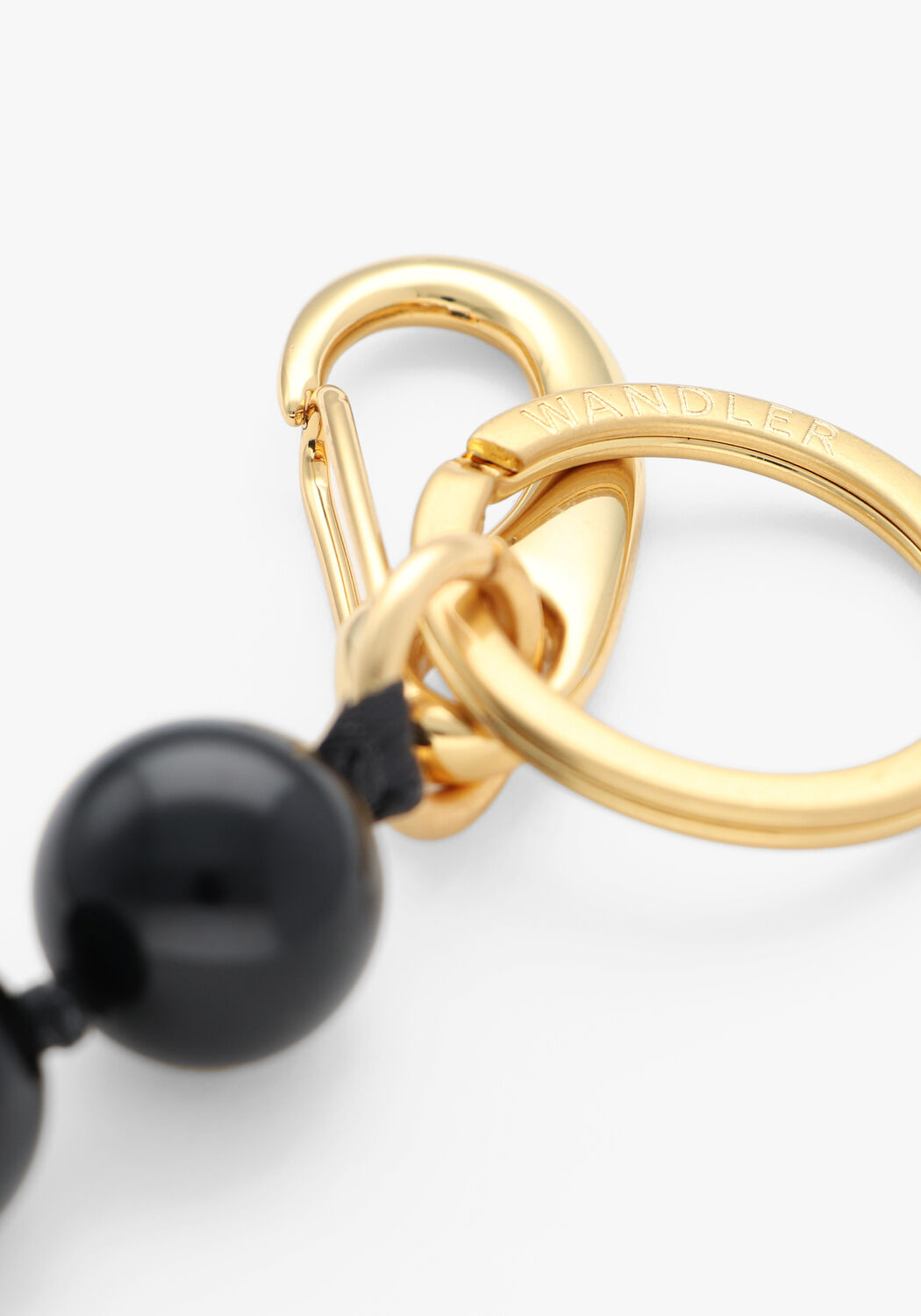 Zwarte WANDLER  BAG CHARM BEADS - large