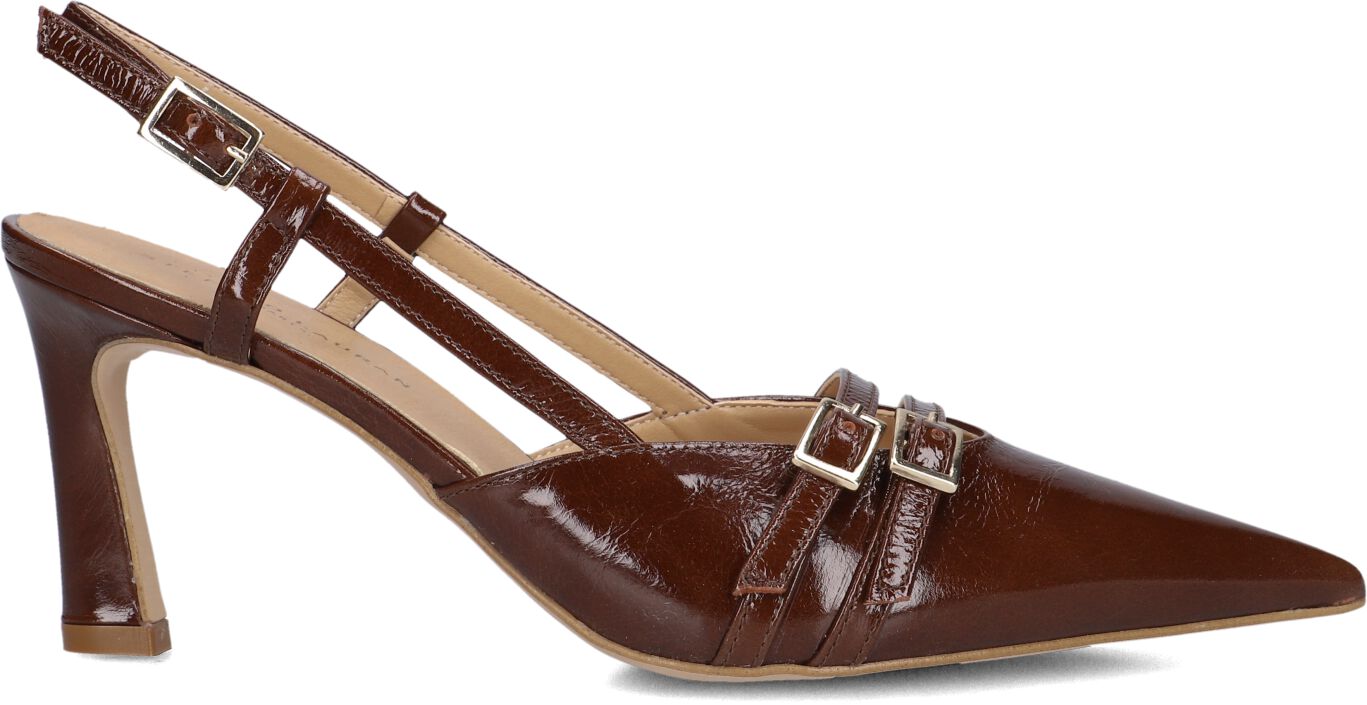 Stefano Lauran Slingbacks Dames 77212, Maat: 40, Materiaal: Lakleer, Kleur: Bruin afbeelding 1