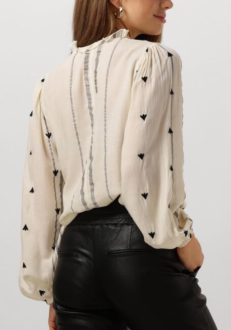 Witte SUMMUM Top TOP VISCOSE EMBROIDERED STRIPE - large
