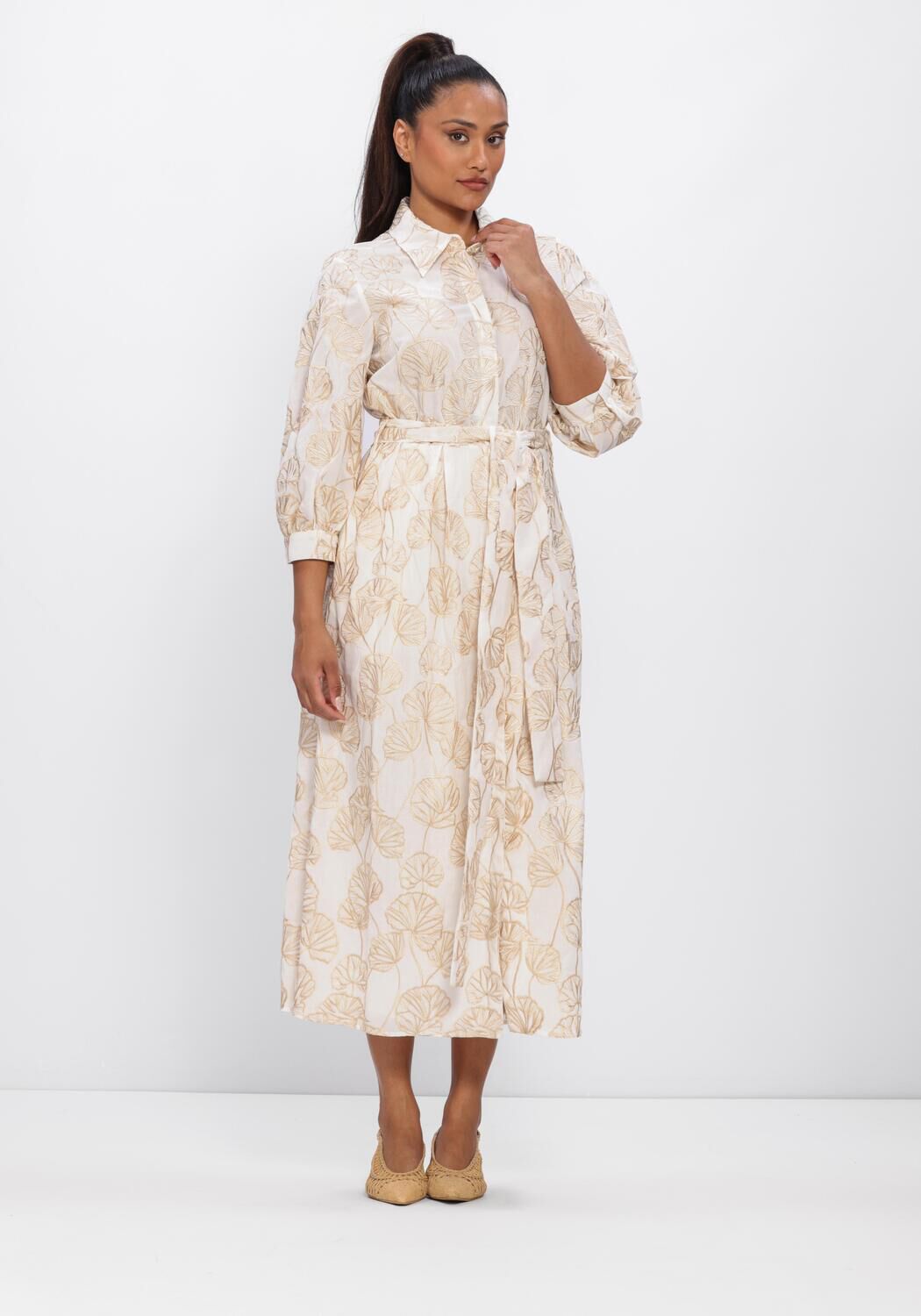 Ecru LUISA CERANO Jurken 738648/3828-00 - large