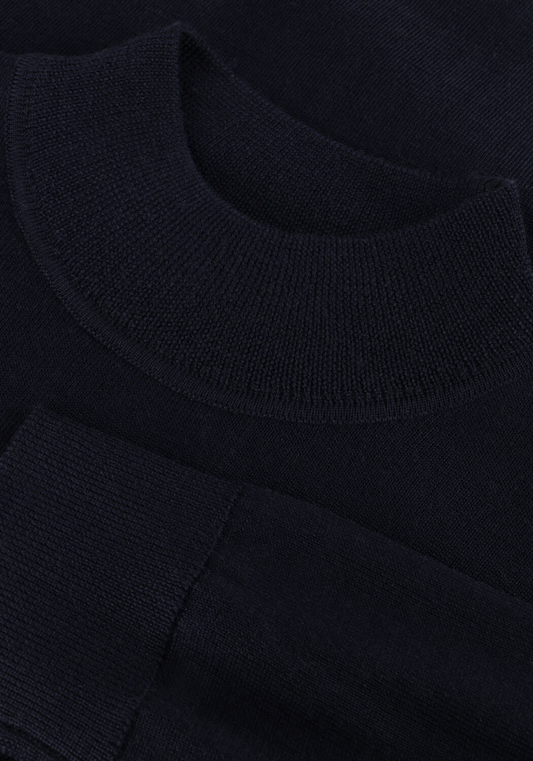 Donkerblauwe PROFUOMO Coltrui PULLOVER MOCK NECK MERINO - large