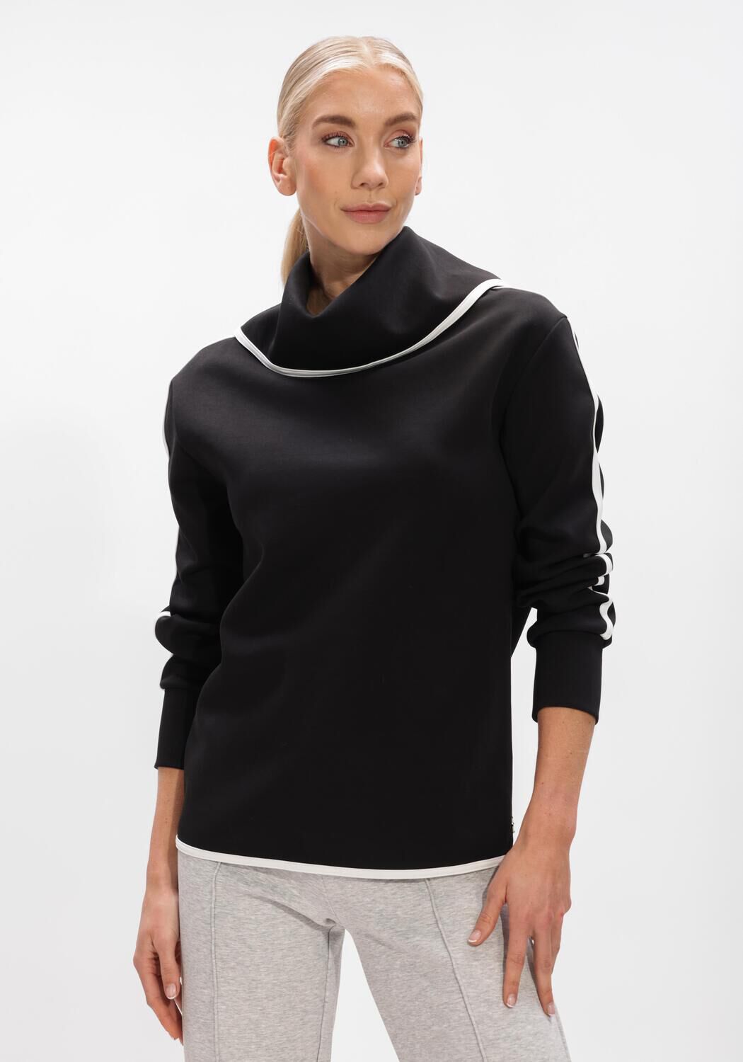 Zwarte HOUSE OF GRAVITY Sweater CONTRAST TURTLENECK SWEATER - large