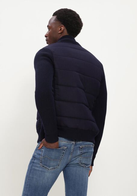 Donkerblauwe GRAN SASSO Gewatteerde jas JACKET ZIP C/FLANELLA - large