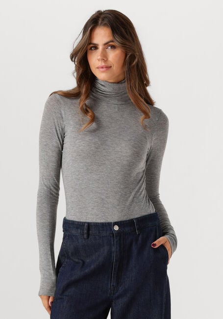 Grijze SECOND FEMALE Vest MATIMA T-NECK TEE - large