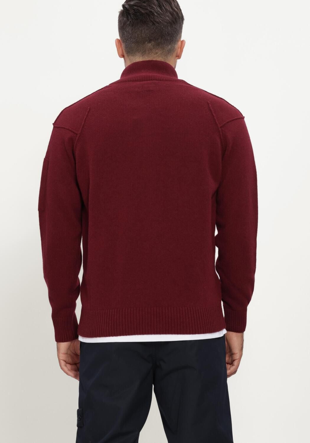 Rode CP COMPANY Polo LAMBSWOOL GRS HALF ZIP SWEATER - large