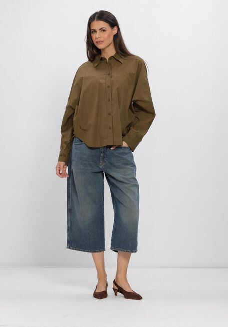 Blauwe CLOSED Wijde broek BAGGY SHORTS - large