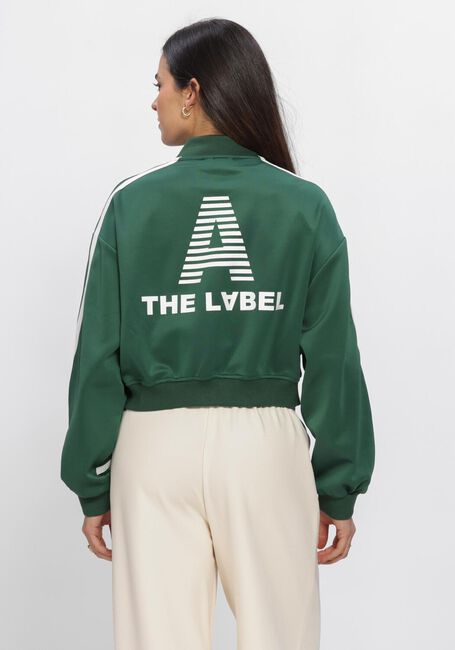 Groene ALIX THE LABEL Jack LADIES KNITTED TAPES TRAINING JACKET - large