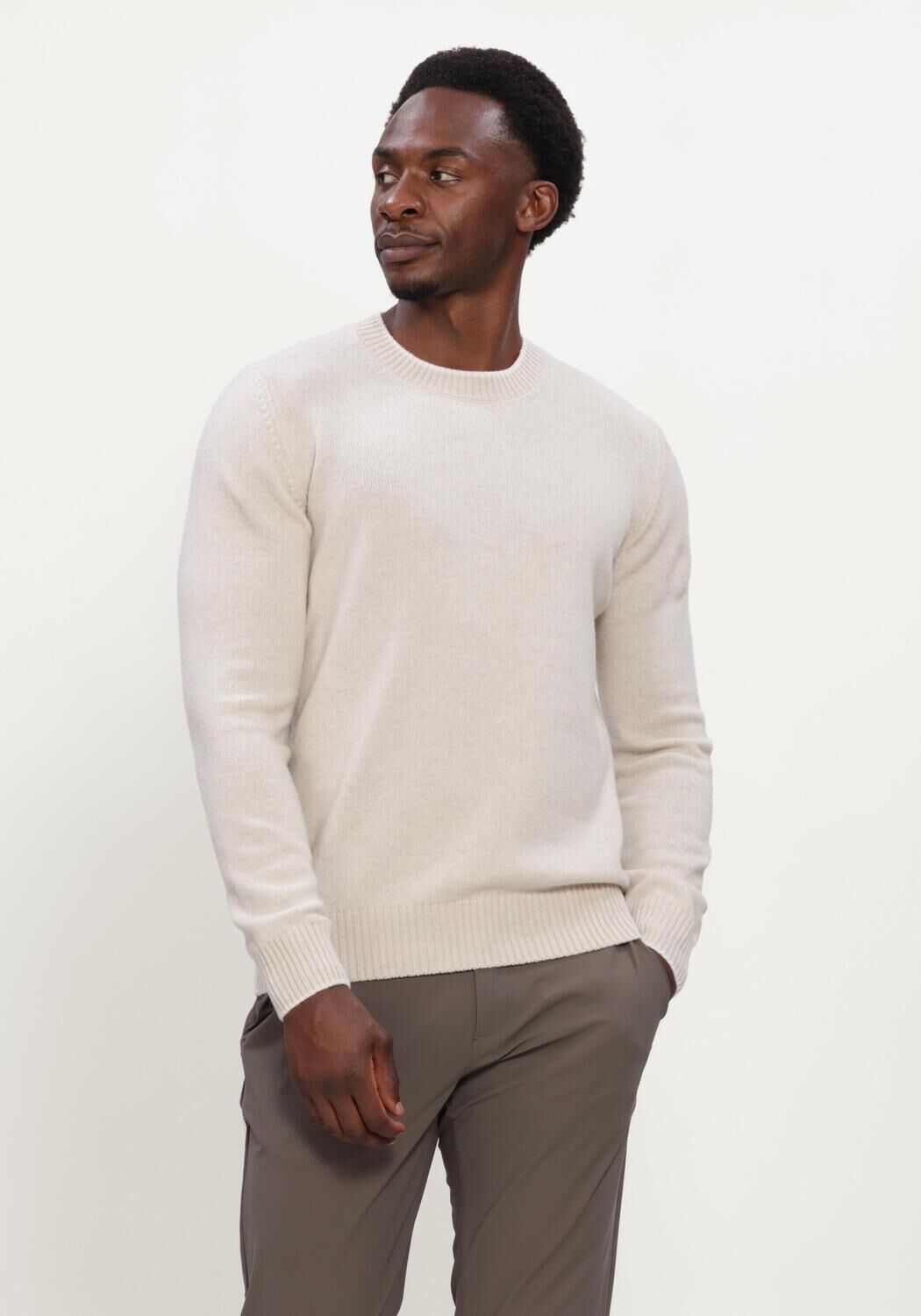 Beige GRAN SASSO Polo CREW L/SLV - large