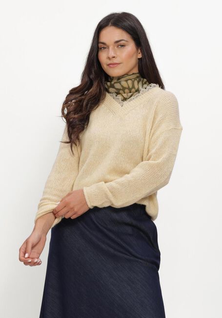 Beige LUISA CERANO Top V-PULLOVER AUS ALPAKA-MIX - large