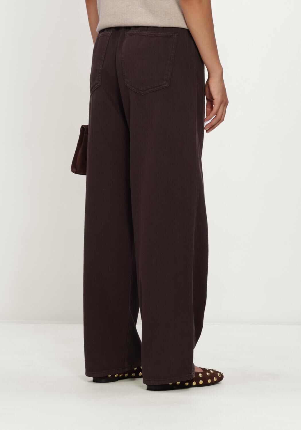 Bruine KNIT-TED Broeken CHARLY PANTS - large