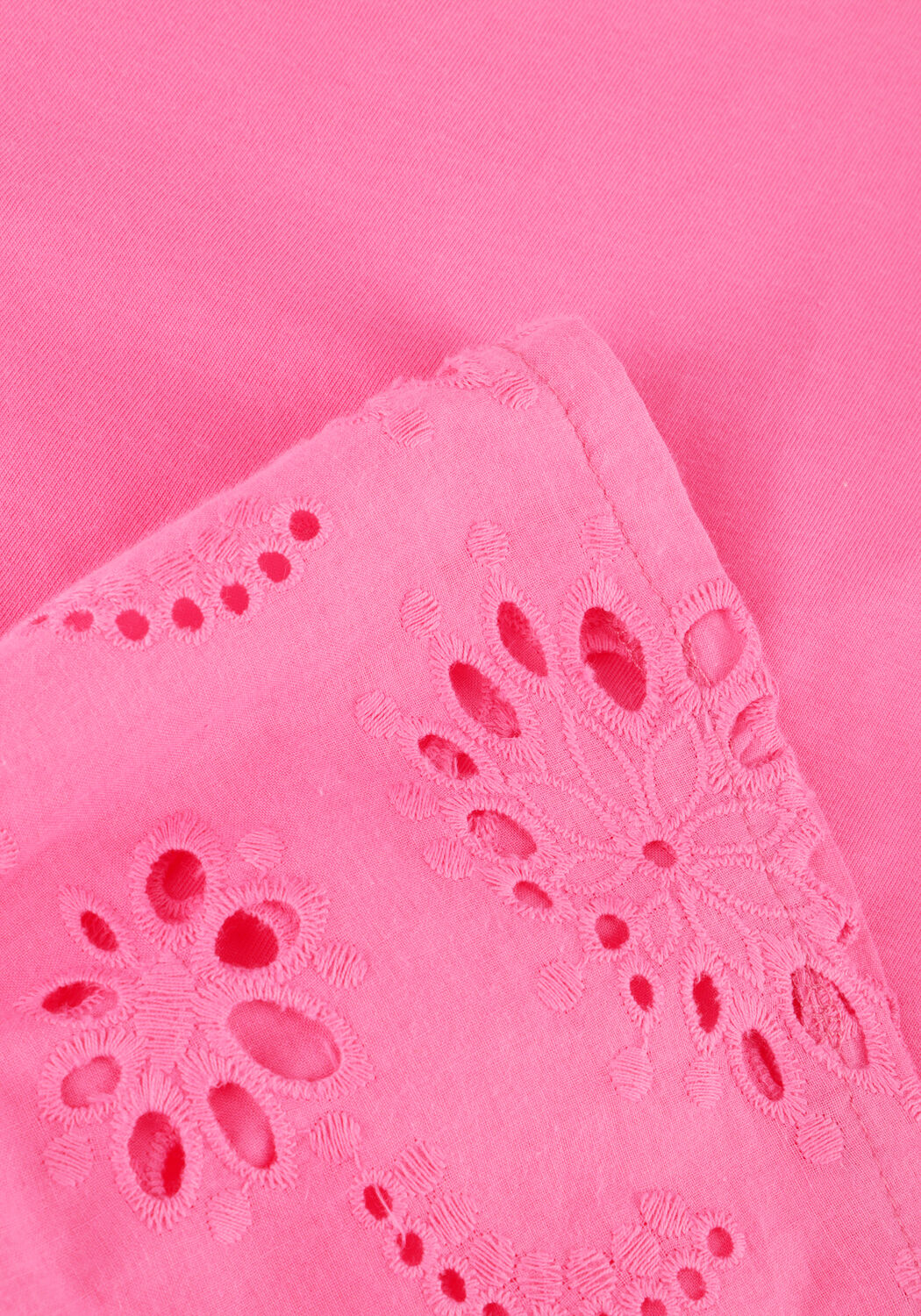 Roze SUMMUM T-shirt TOP JERSEY AND BRODERIE MIX - large