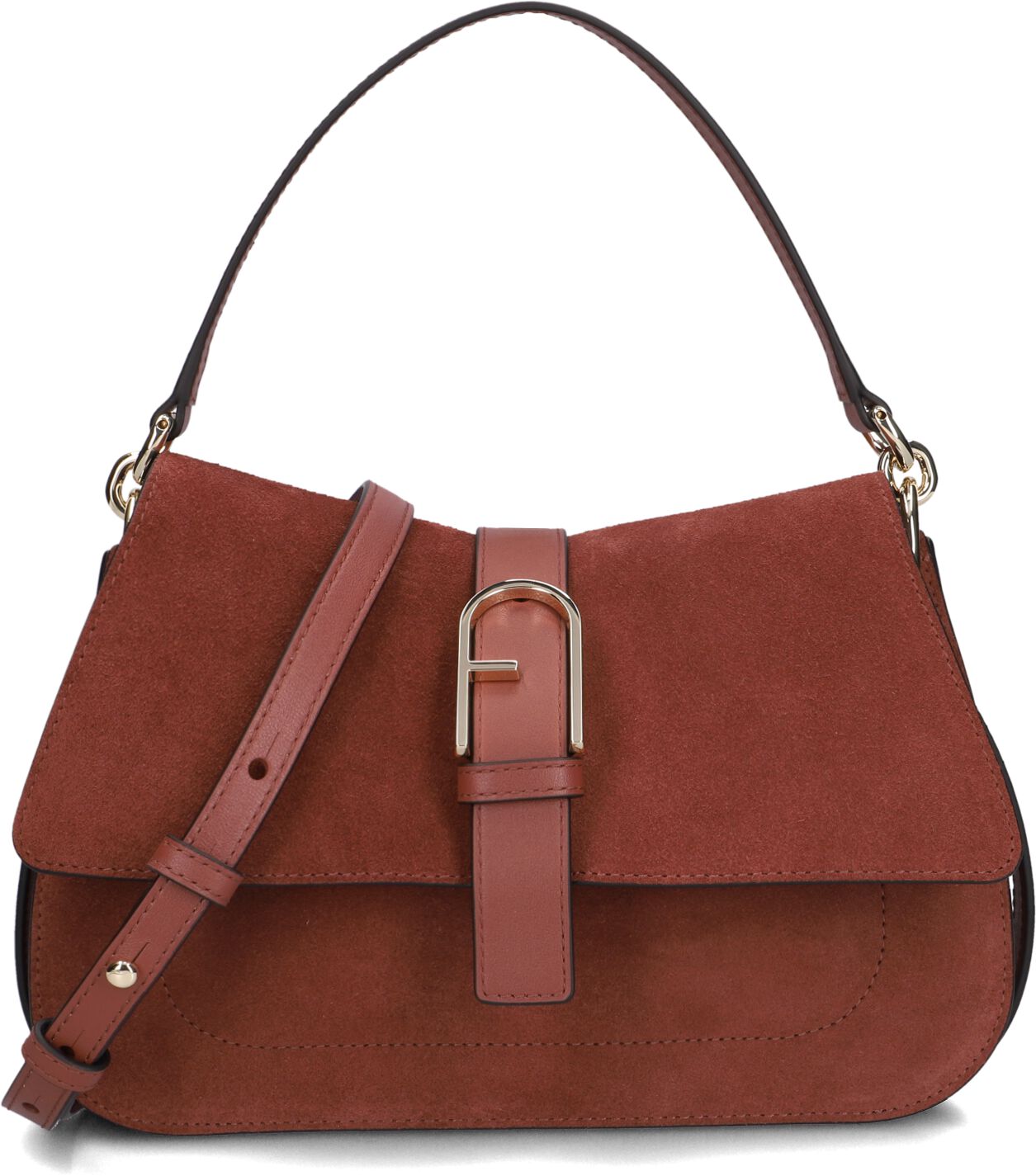 Furla Schoudertas
Dames Furla Flow M Top Handle, Materiaal: Suède, Kleur: Cognac afbeelding