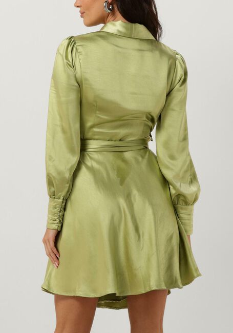 Groene NOTRE-V Mini jurk NV-DORIS SATIN DRESS  - large