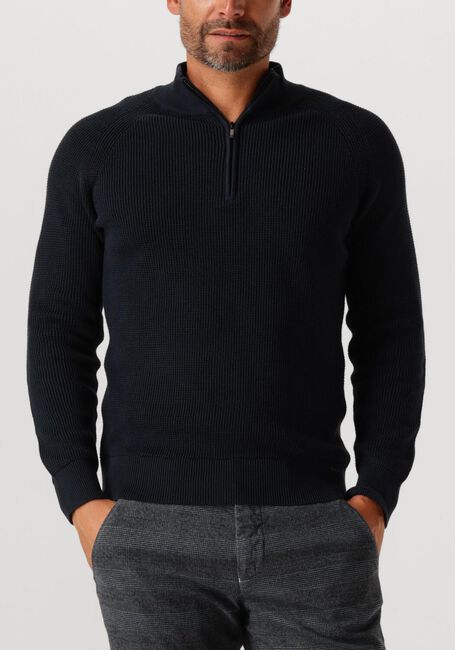 Donkerblauwe GENTILUOMO Trui TURTLE ZIP - large