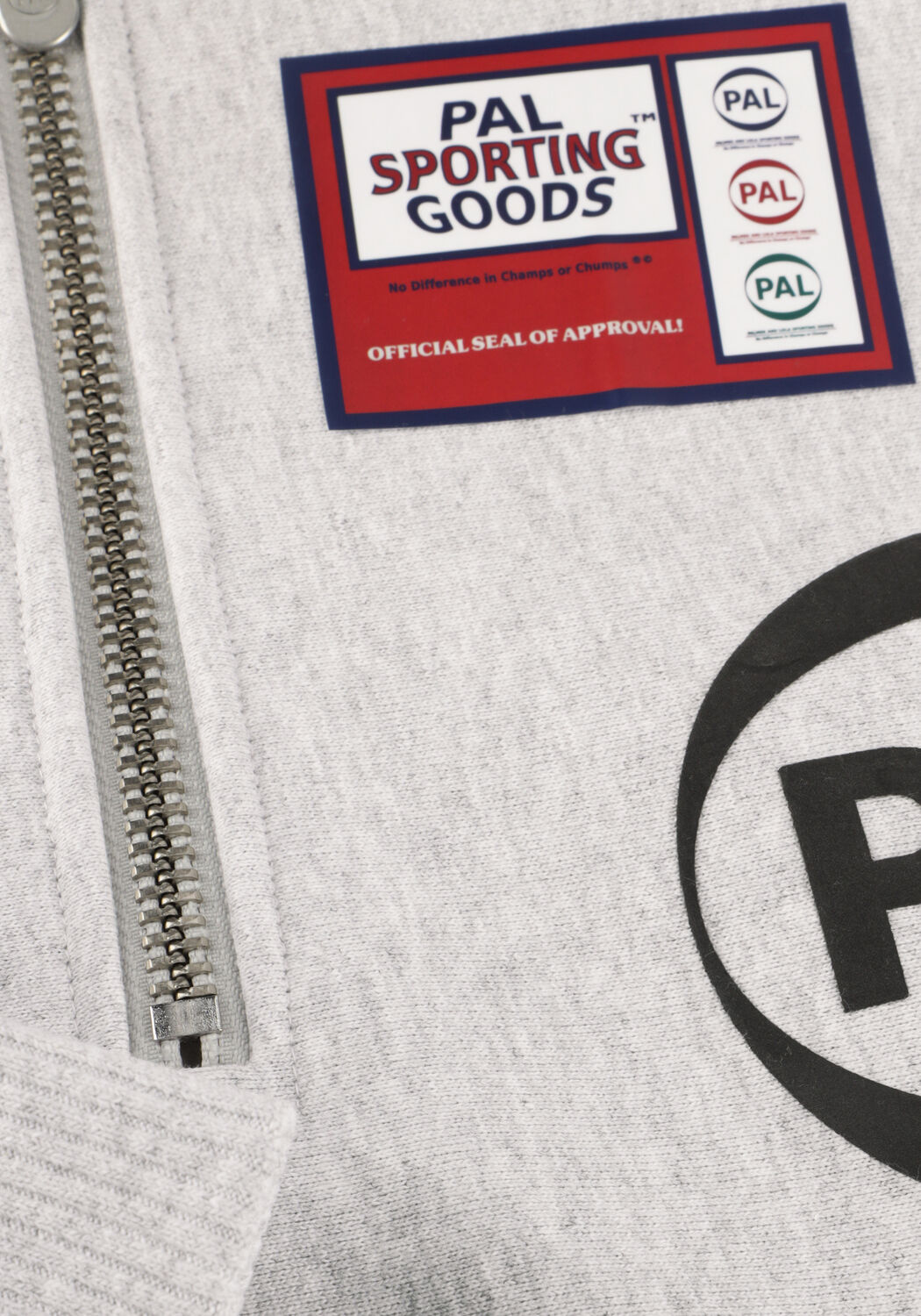 Lichtgrijze PAL Sporting Goods Sweater PRE GAME HALF ZIP - large