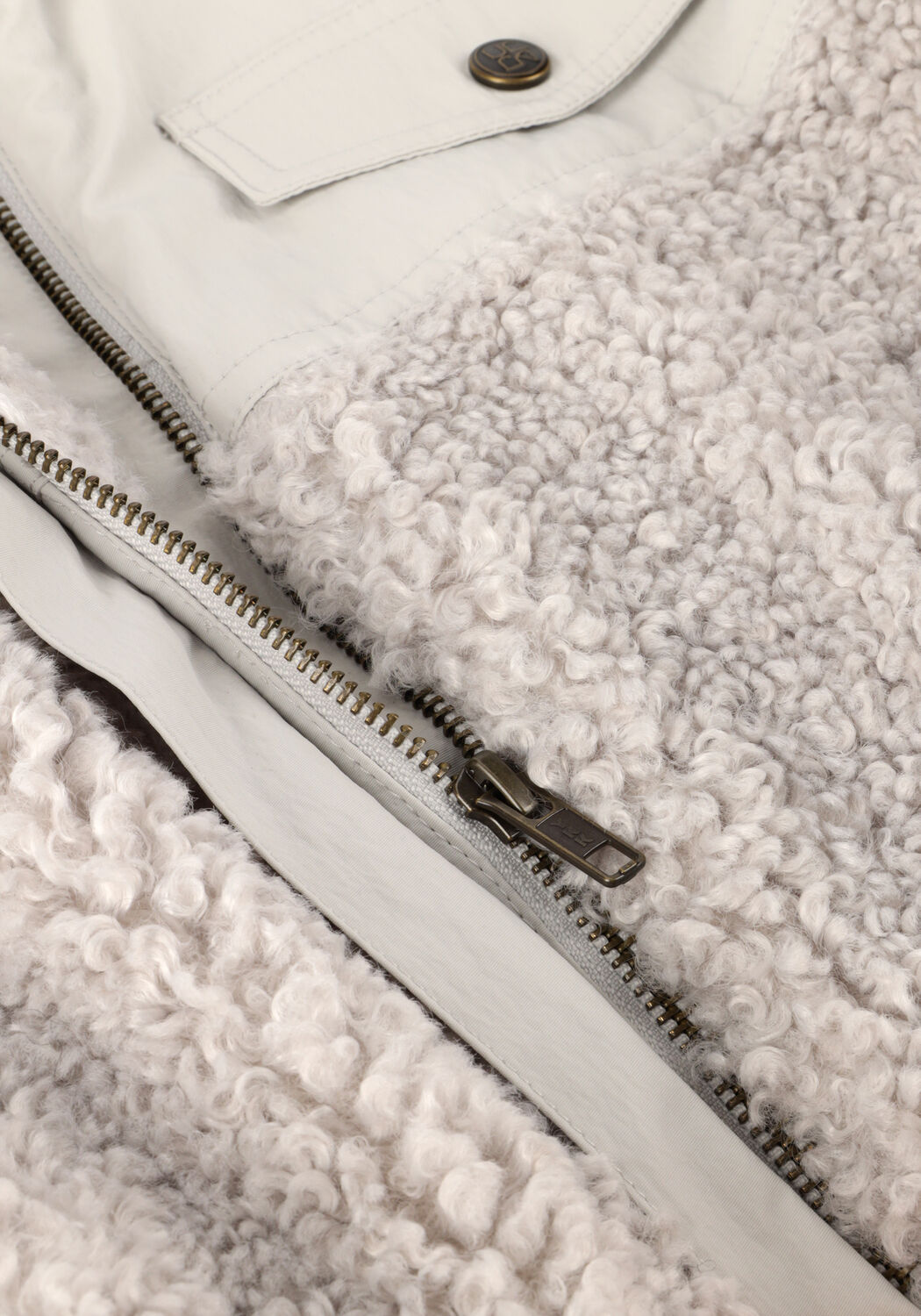 Witte ULLA JOHNSON Bodywarmer TARIET TEDDY FLEECE VEST - large