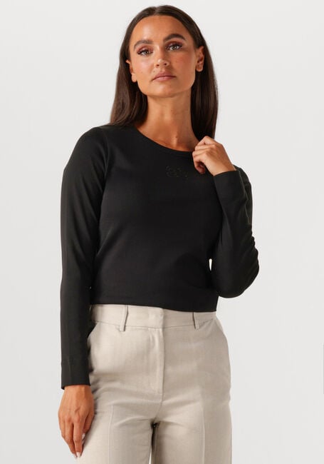 Zwarte CO'COUTURE T-shirt GRANNY EMBROIDERY LONGSLEEVE TEE - large