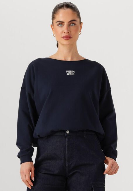 Blauwe PENN & INK Trui SWEATER W25F1703 - large